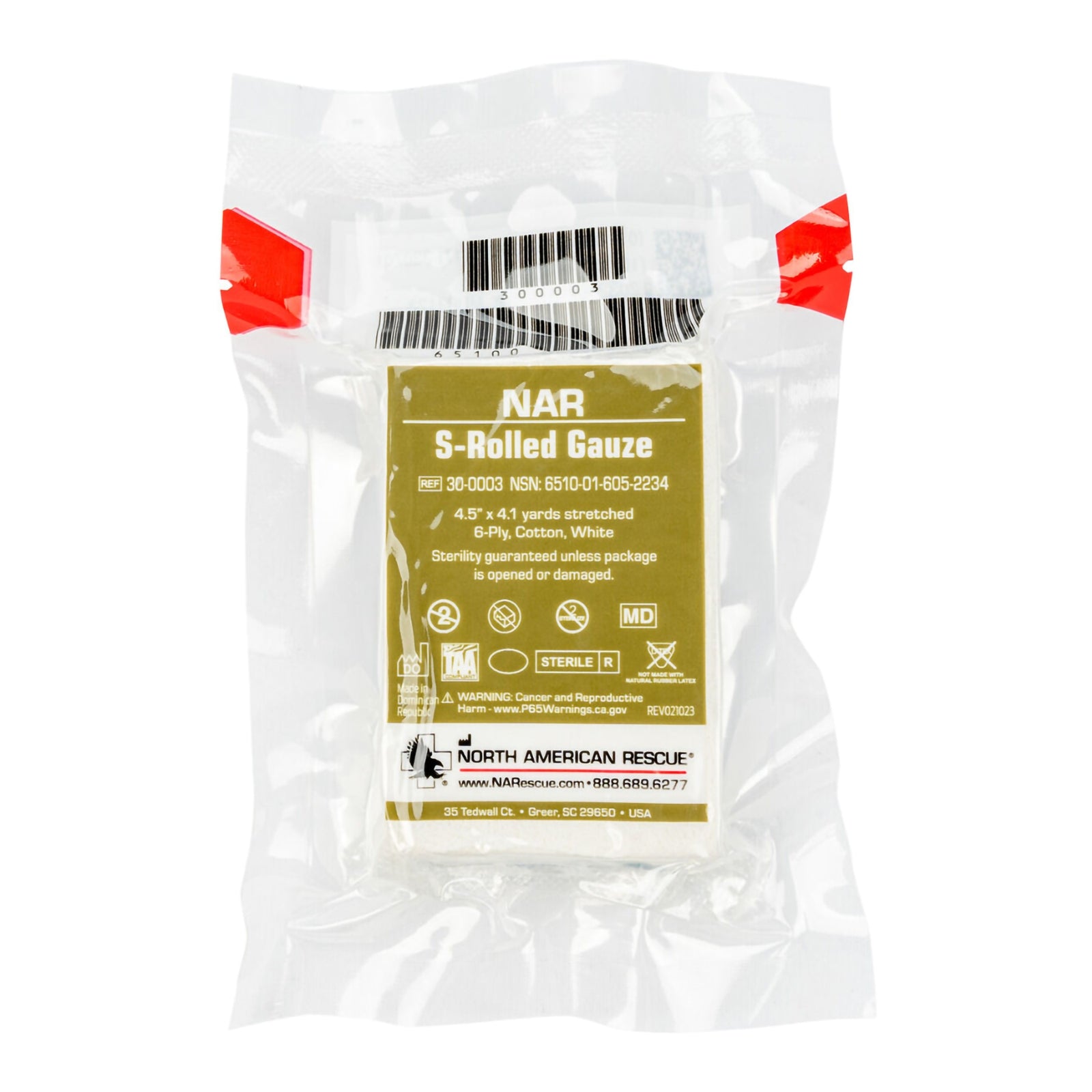 Compressed Gauze Roll 4-1/2 Inch x 4-1/10 Yard Sterile