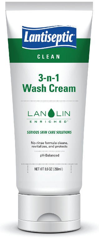 DermaRite Lantiseptic 3-in-1 Wash Cream, 8.5 oz Tube