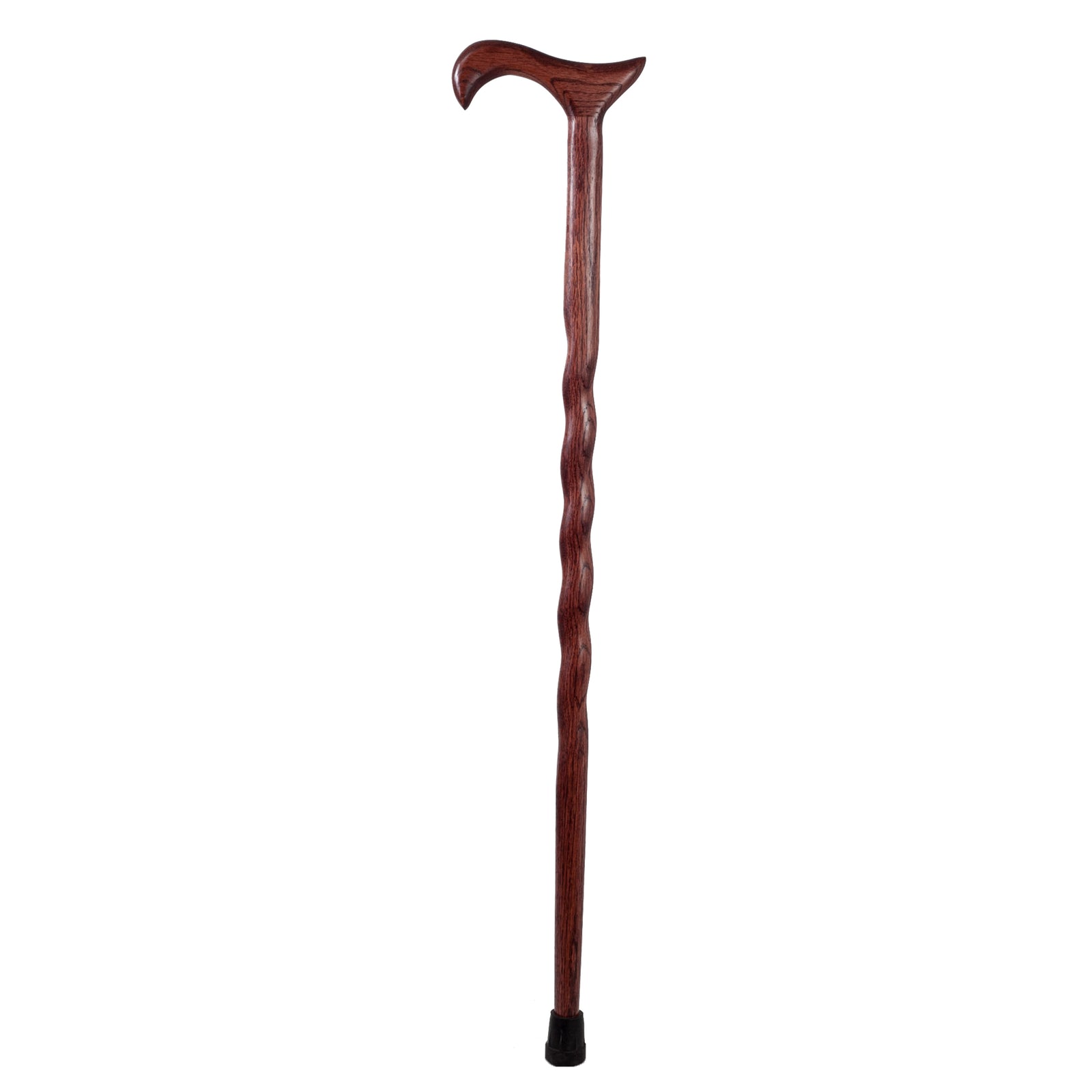 Wood Derby Handle Cane 34 Inch Twisted Red Oak Print
