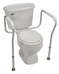 HealthSmart® White/Silver Aluminum Toilet Safety Rail