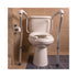 HealthSmart® White/Silver Aluminum Toilet Safety Rail