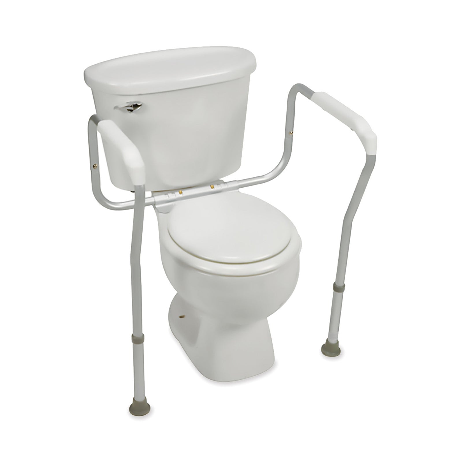 HealthSmart® White/Silver Aluminum Toilet Safety Rail