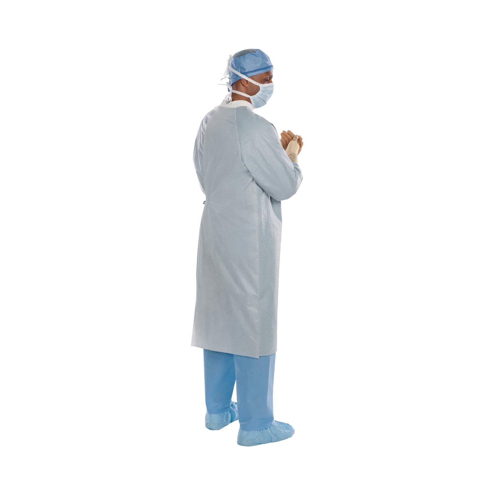 Aero Chrome Surgical Gown with Towel Large Silver AAMI Level 4