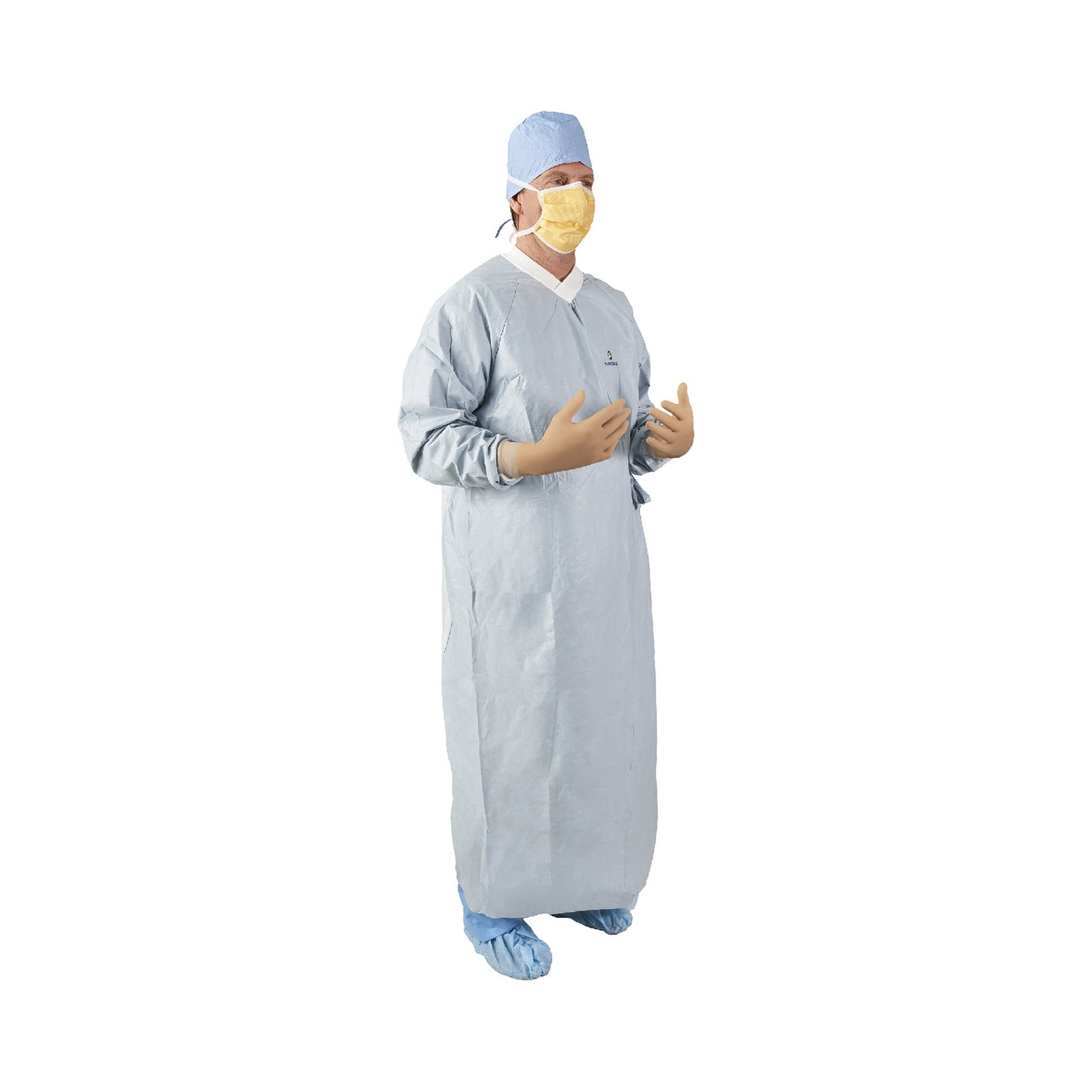 Aero Chrome Surgical Gown with Towel Large Silver AAMI Level 4