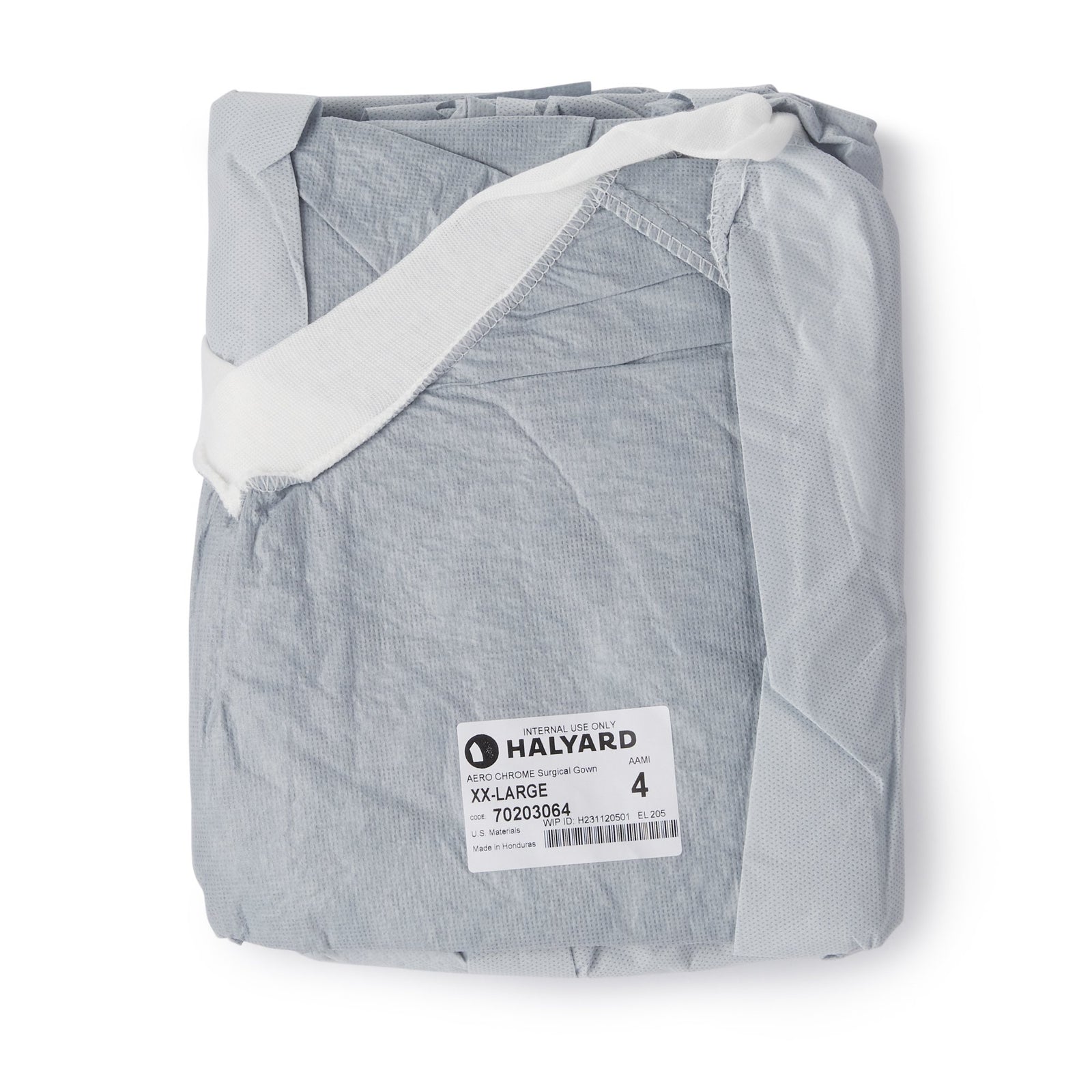 Surgical Gown with Towel Aero Chrome 2X-Large Silver Sterile AAMI Level 4