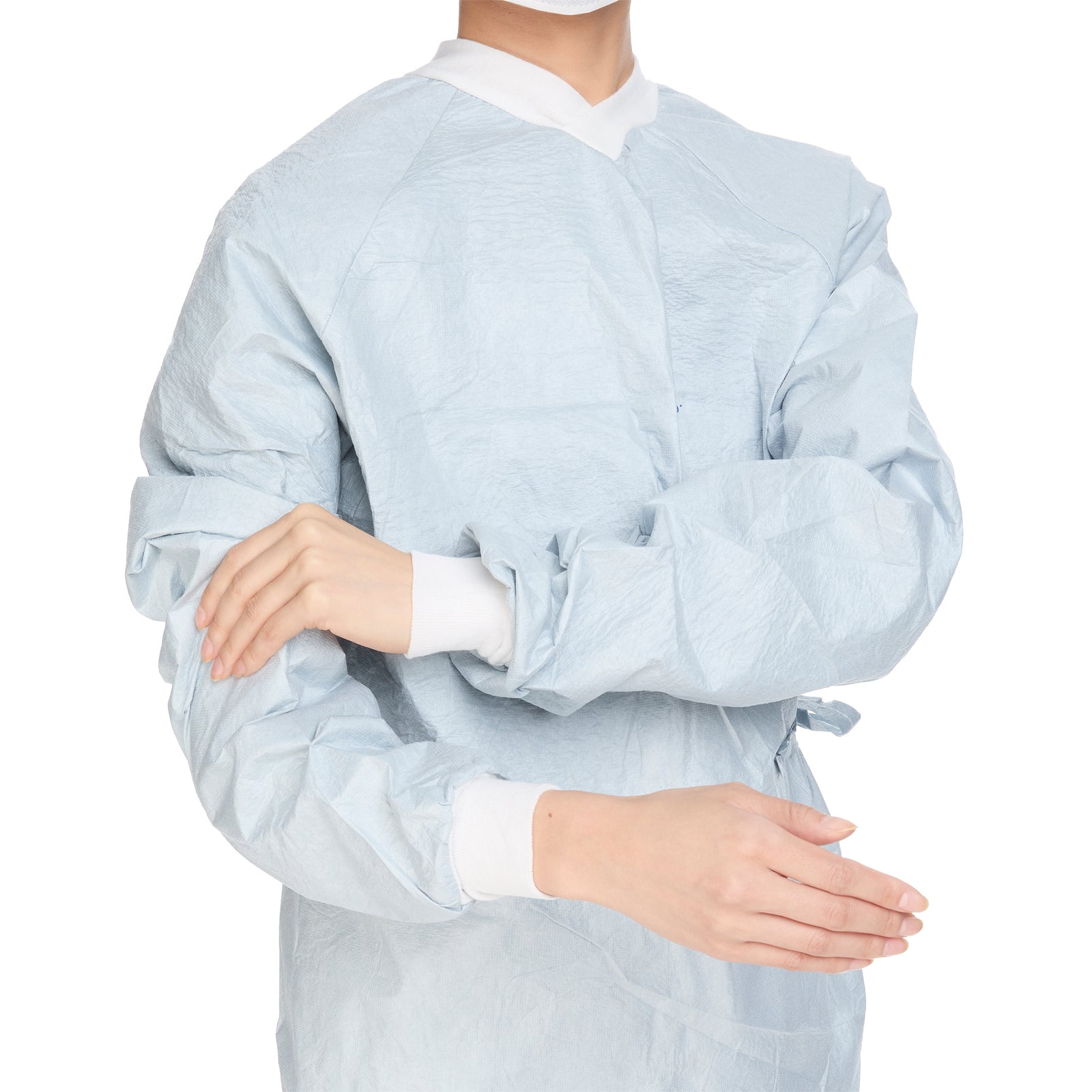 Surgical Gown with Towel Aero Chrome Medium Silver Sterile AAMI Level 4