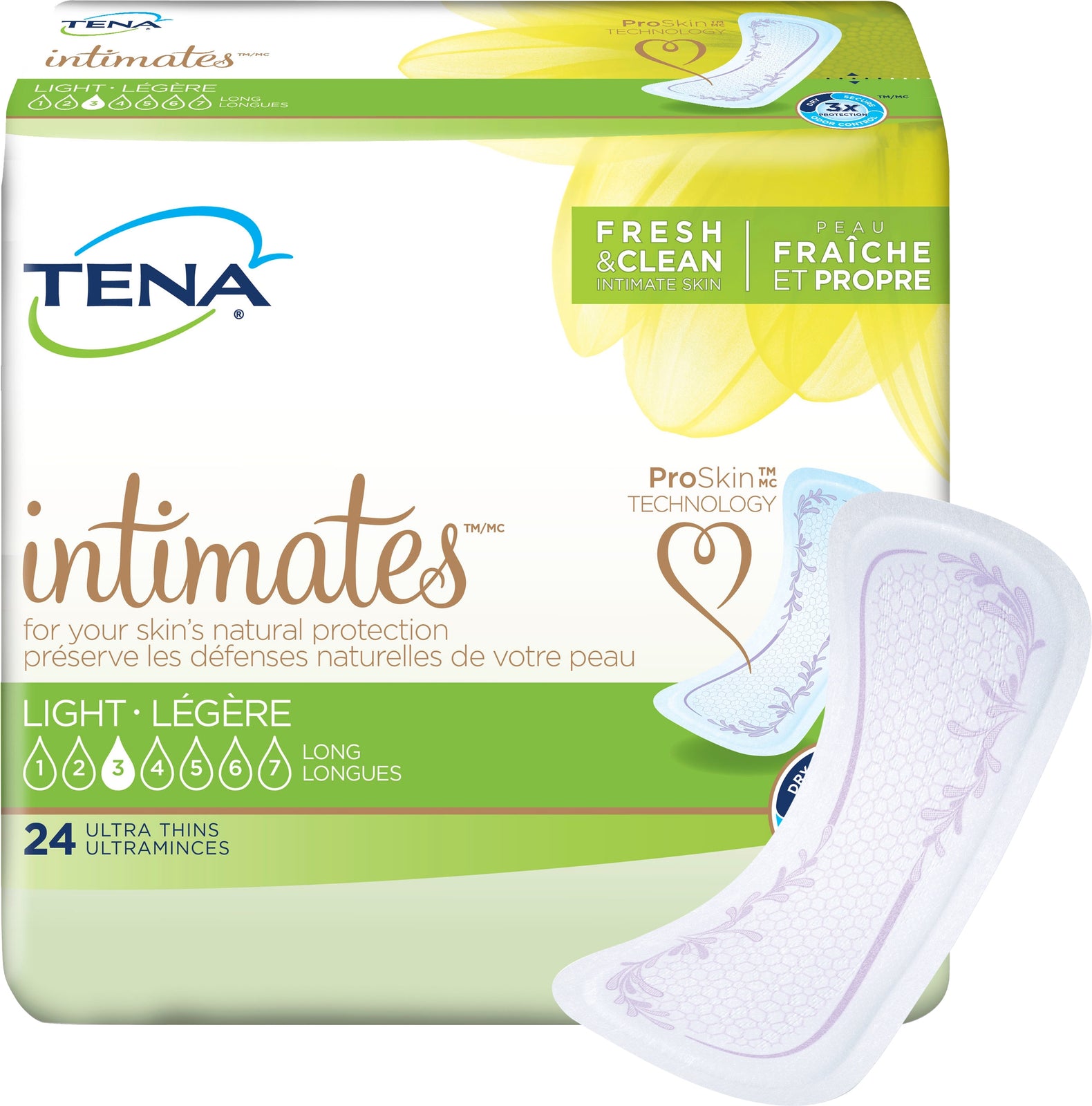 TENA Sensitive Care Ultra Thin Light Bladder Control Pad - 10 Inch Length