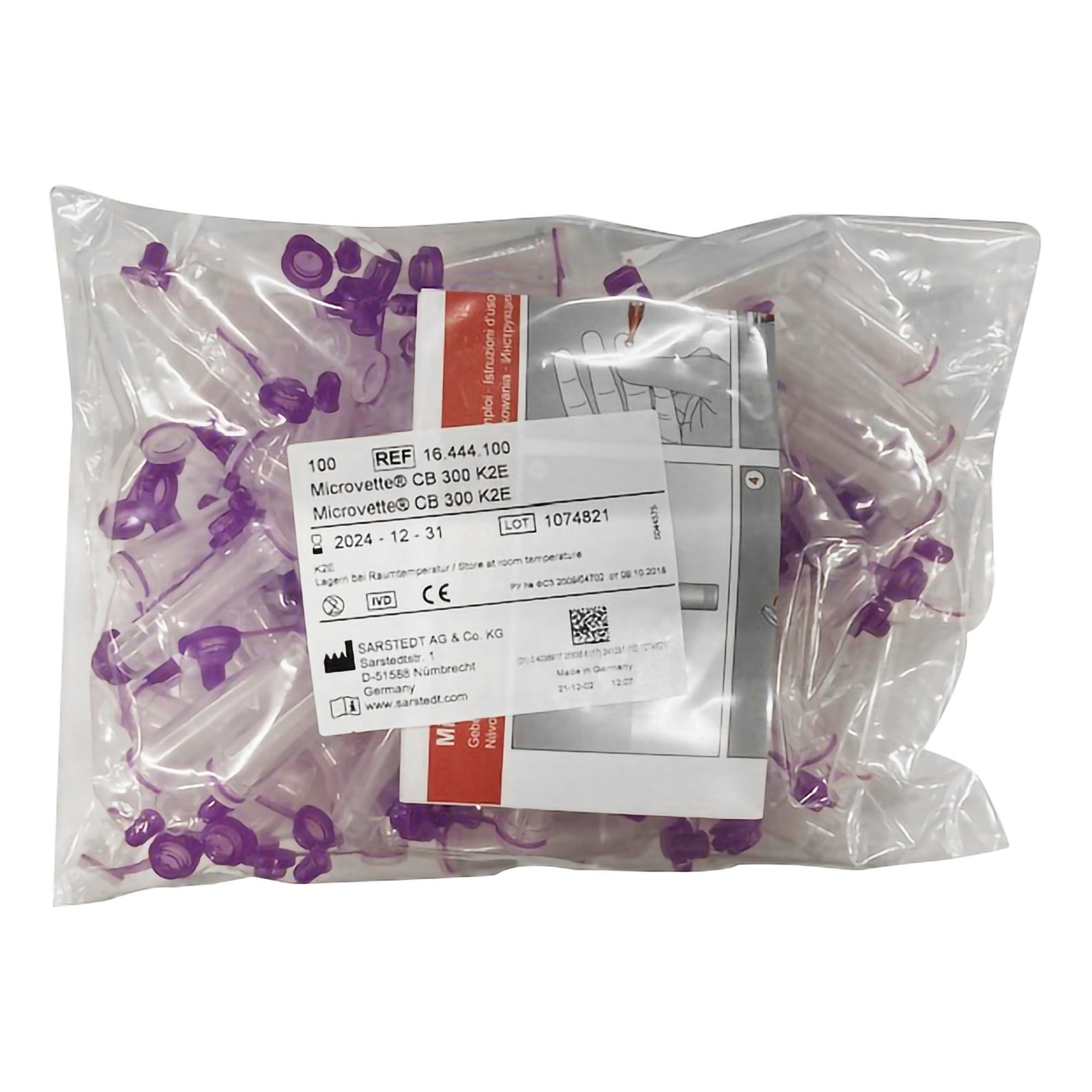 Microvette Capillary Blood Collection Tubes with K3 EDTA