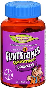 Flintstones with Iron Children's Multivitamin Gummies 70 per Bottle