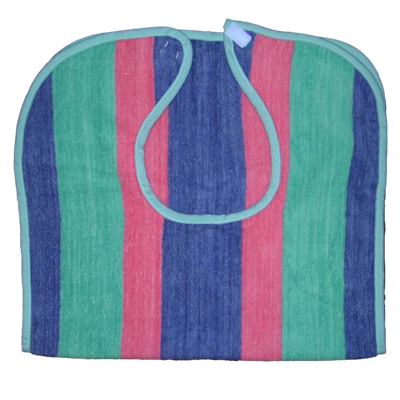 Adult Terry Cloth Bib with Hook and Loop Closure - Striped (18x34 Inch)