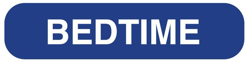 PDC® Bedtime Medication Instruction Label - Blue Paper 3/8 x 1-5/8 Inch