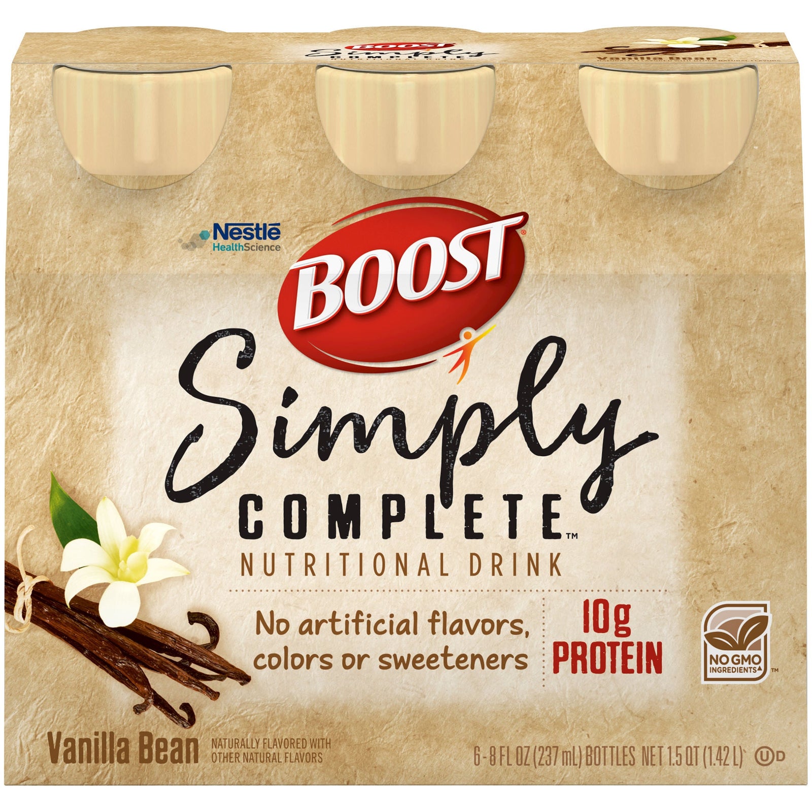 BOOST Simply Complete Nutritional Drink, Vanilla Bean, 8 oz