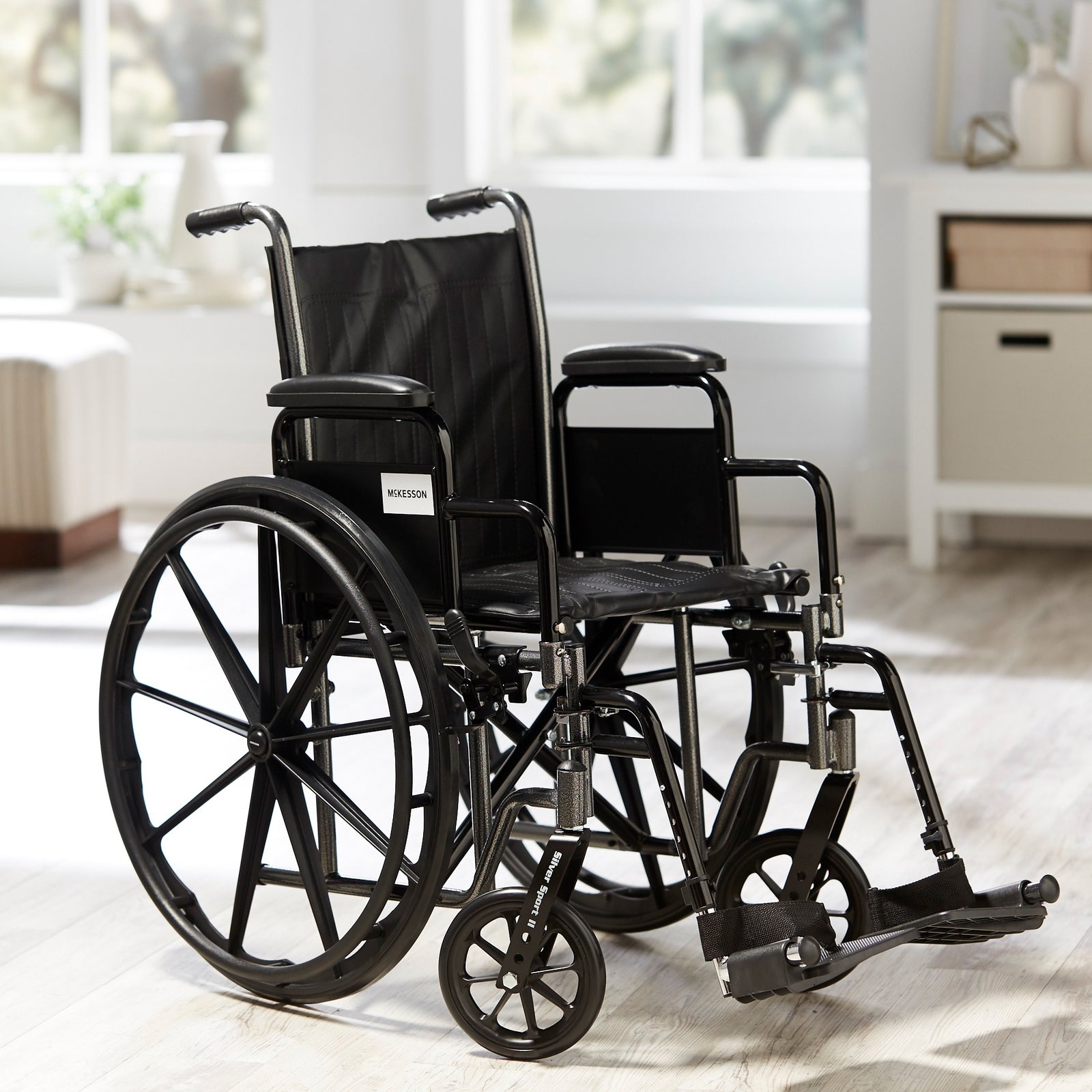 McKesson MedSurg Standard Wheelchair with Swing-Away Footrests