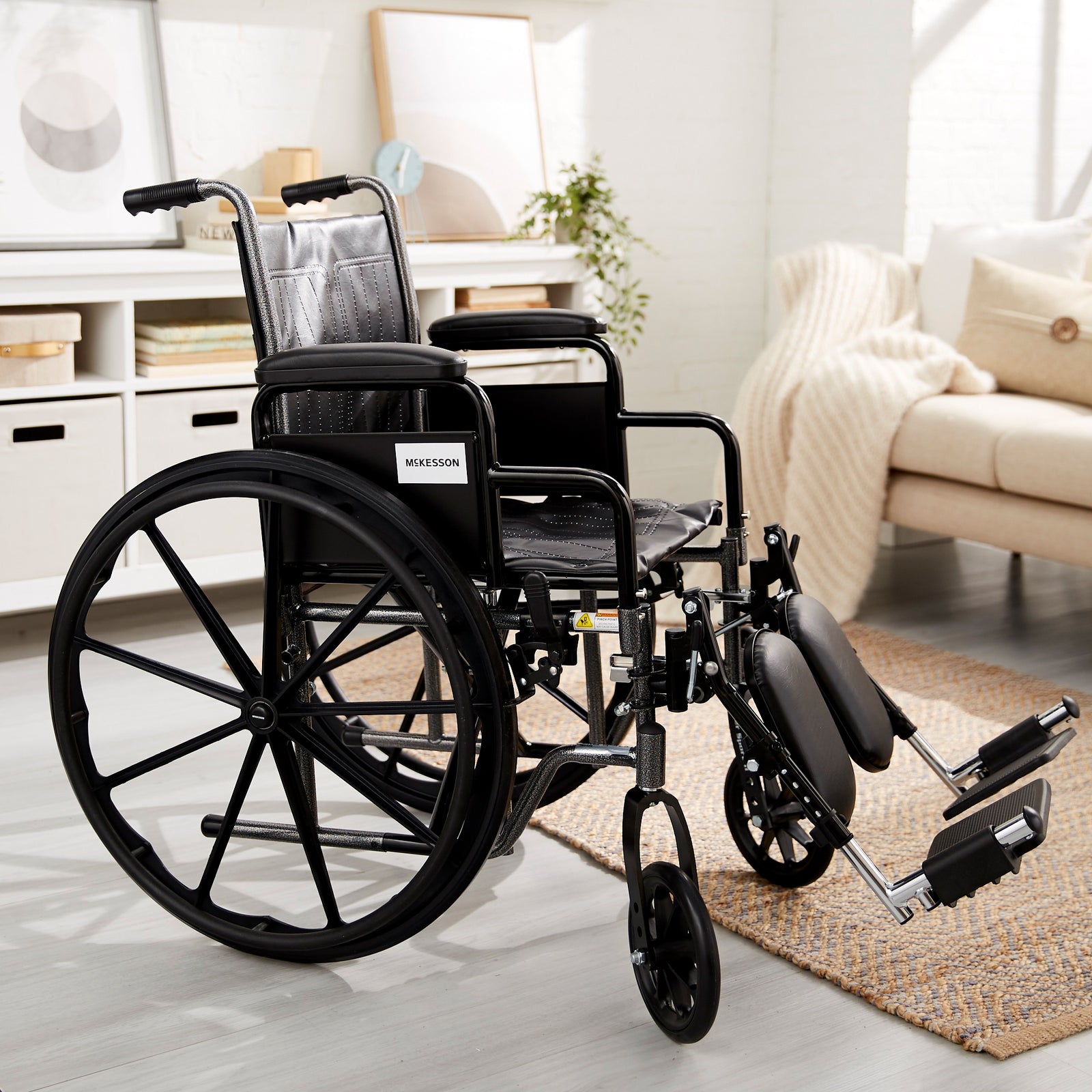 McKesson MedSurg Standard Wheelchair with Swing-Away Elevating Legrests