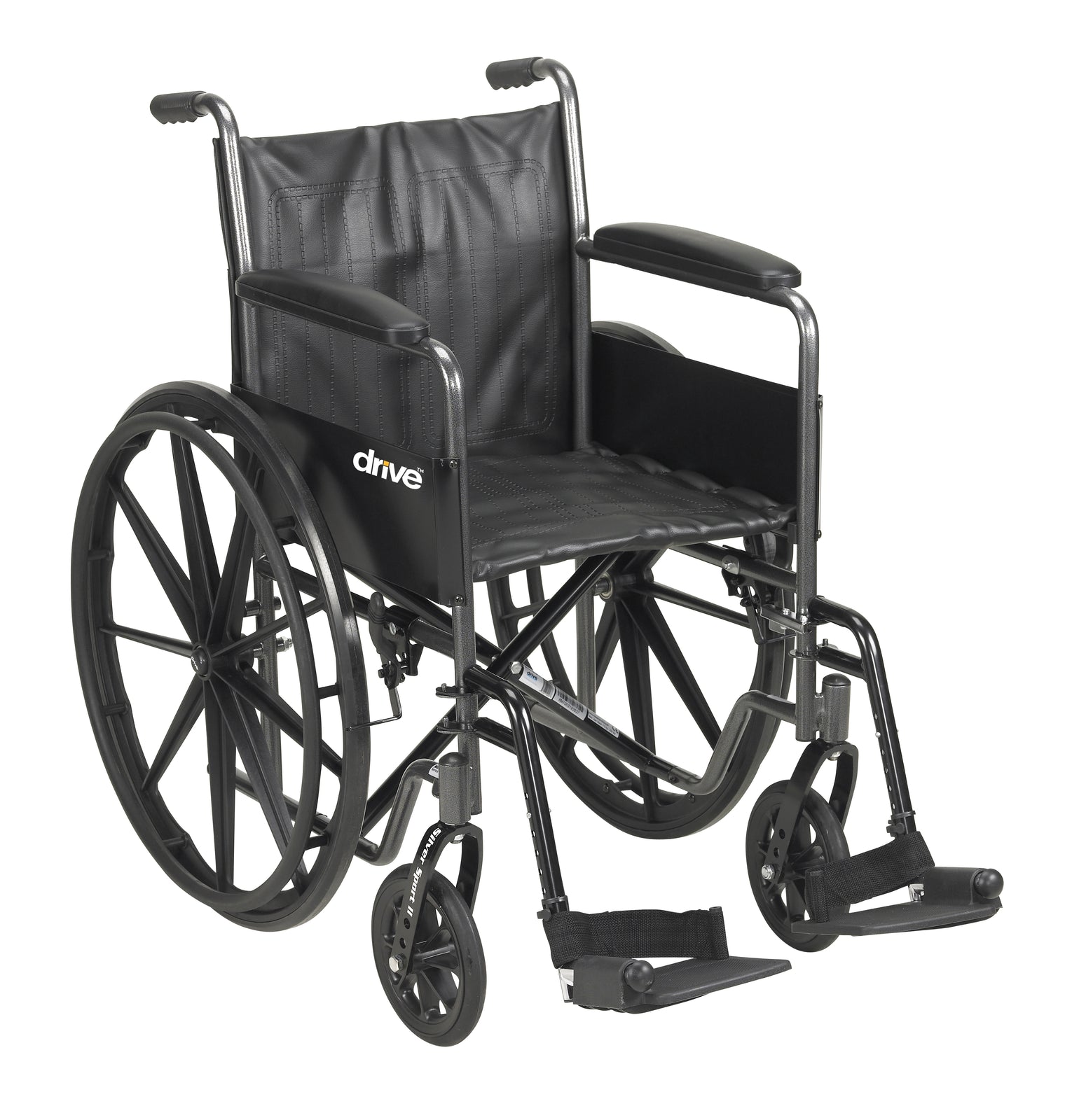 McKesson Standard Wheelchair with Swing-Away Footrests - 18 Inch Seat Width