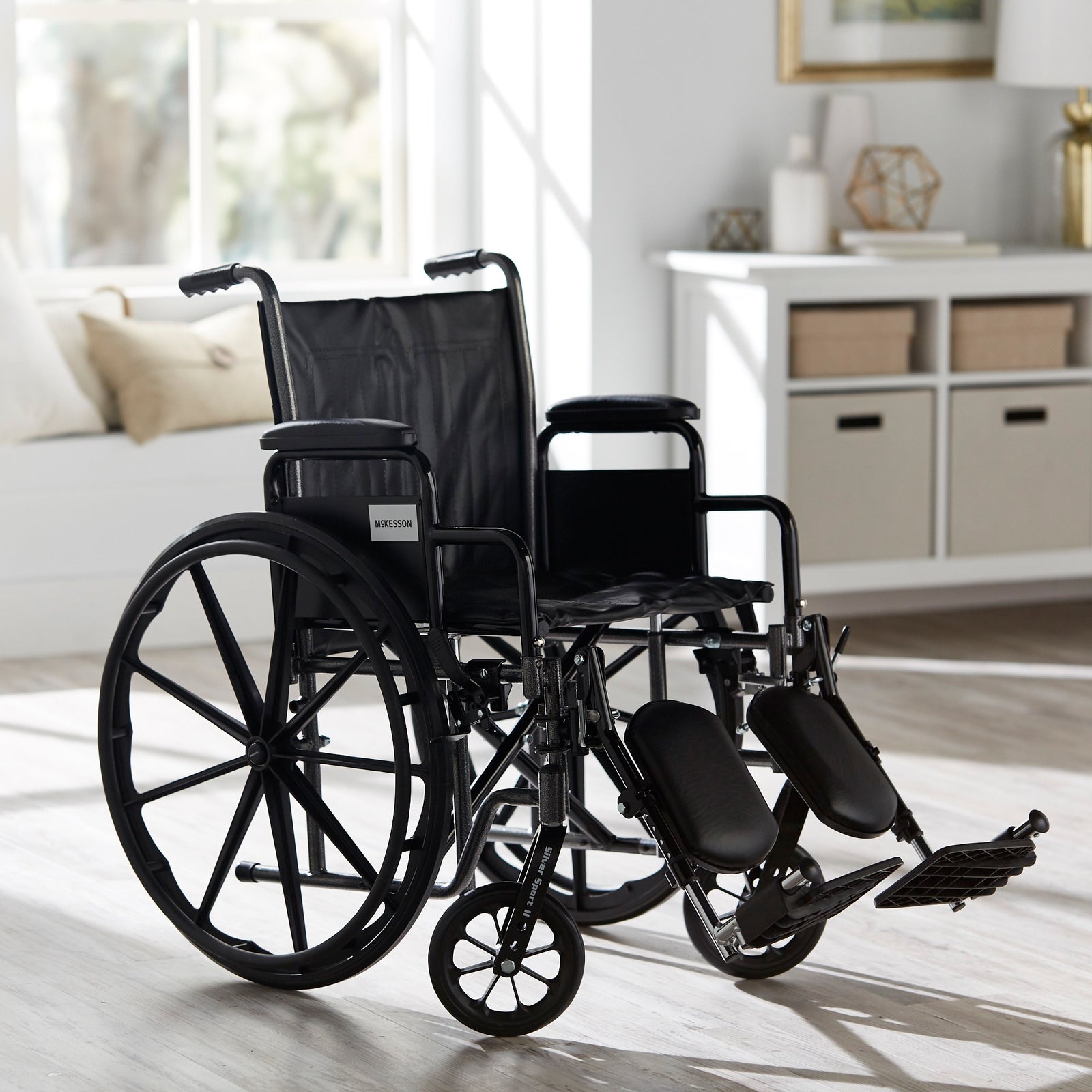 McKesson MedSurg Standard Wheelchair with Swing-Away Elevating Legrests