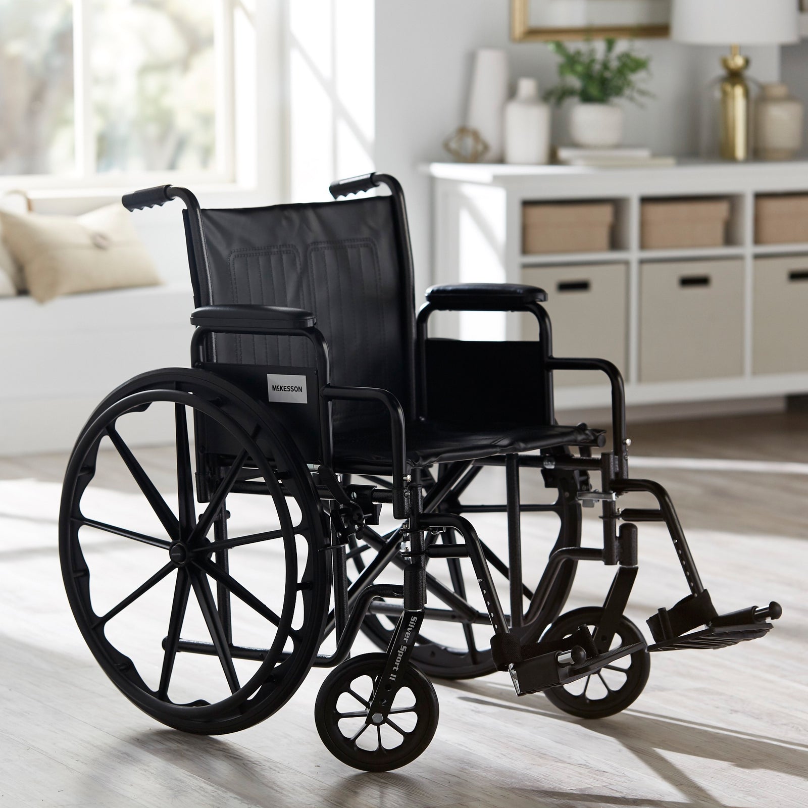 McKesson MedSurg Standard Wheelchair with Swing-Away Footrests