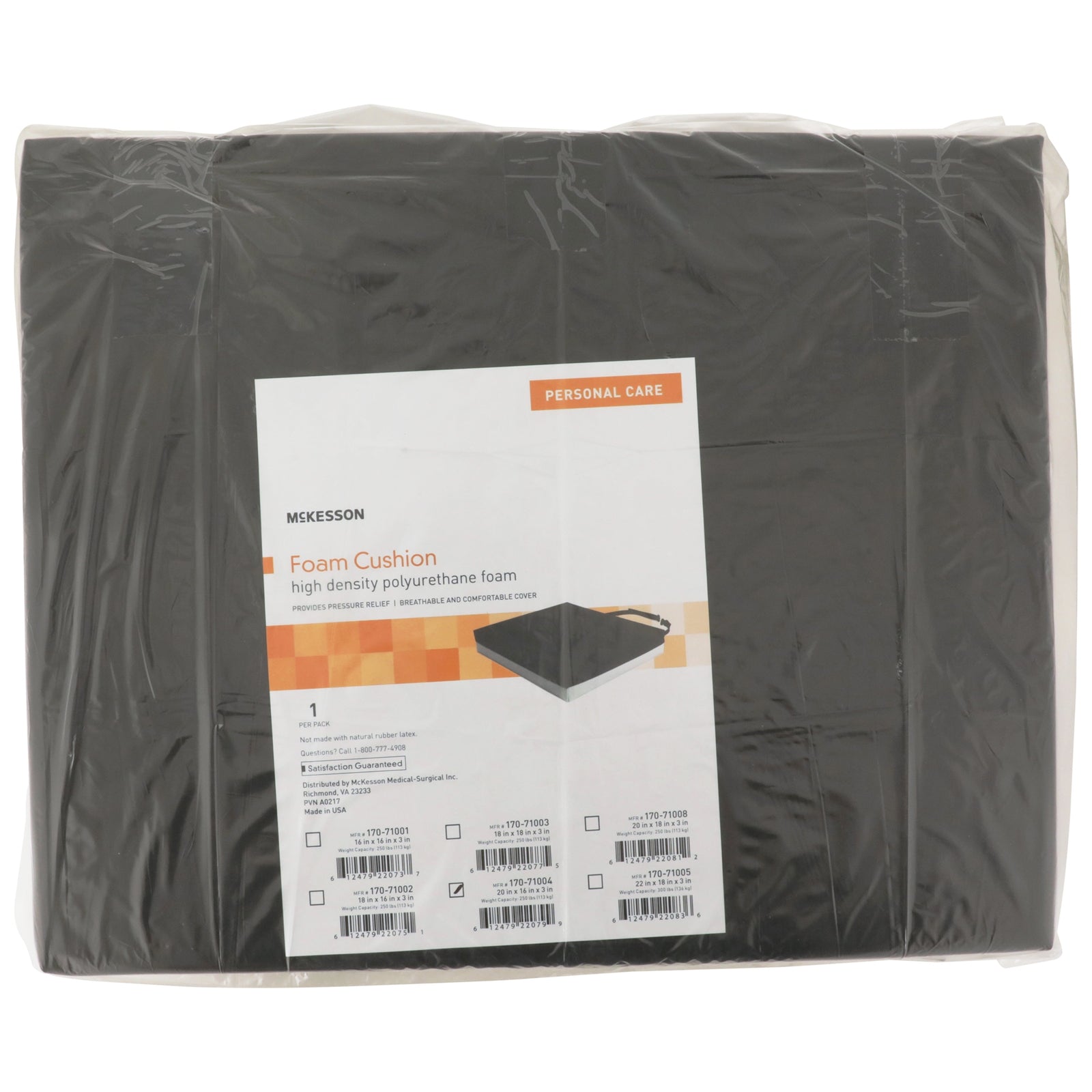McKesson Polyurethane Foam Seat Cushion