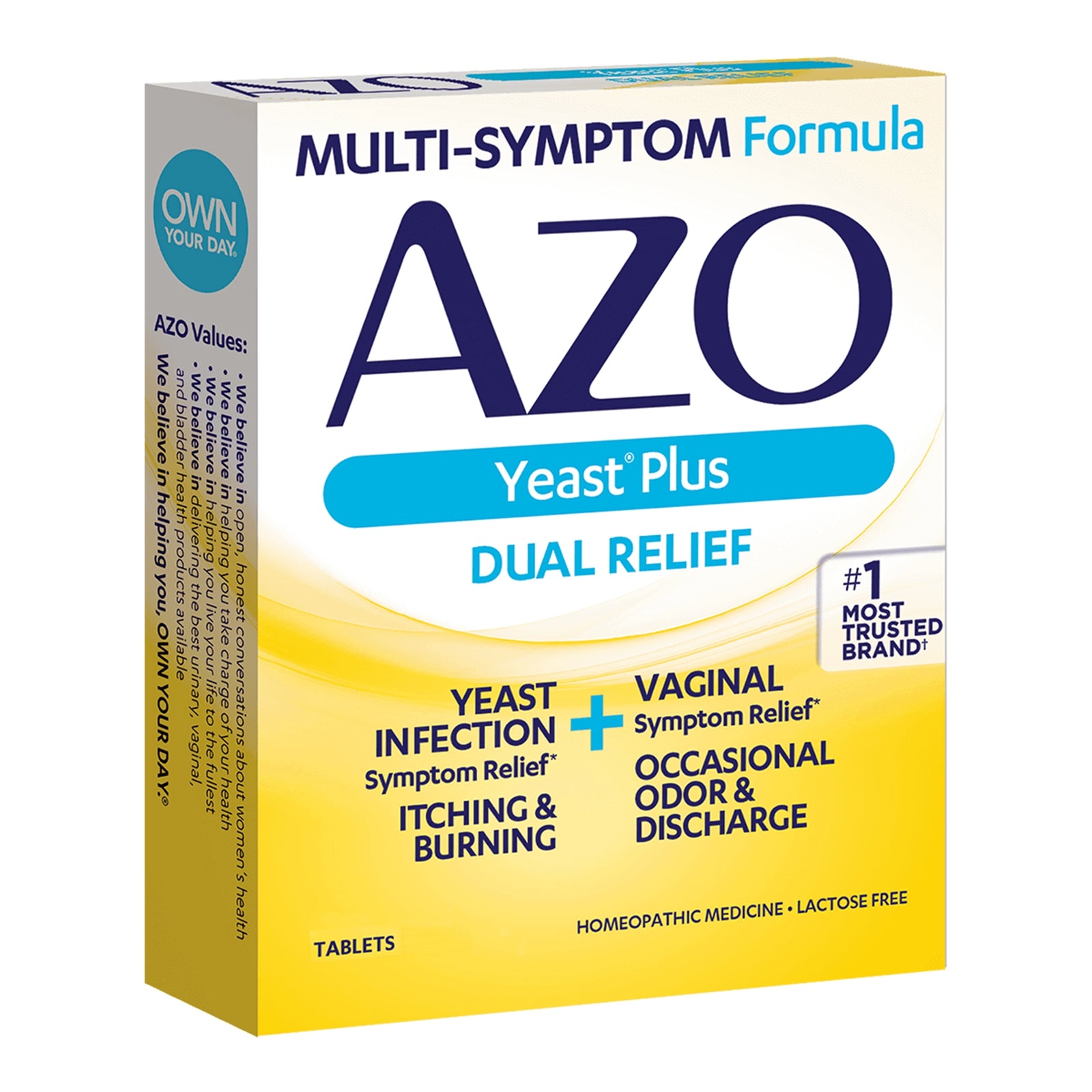 Azo Yeast Plus Vaginal Antifungal Tablets