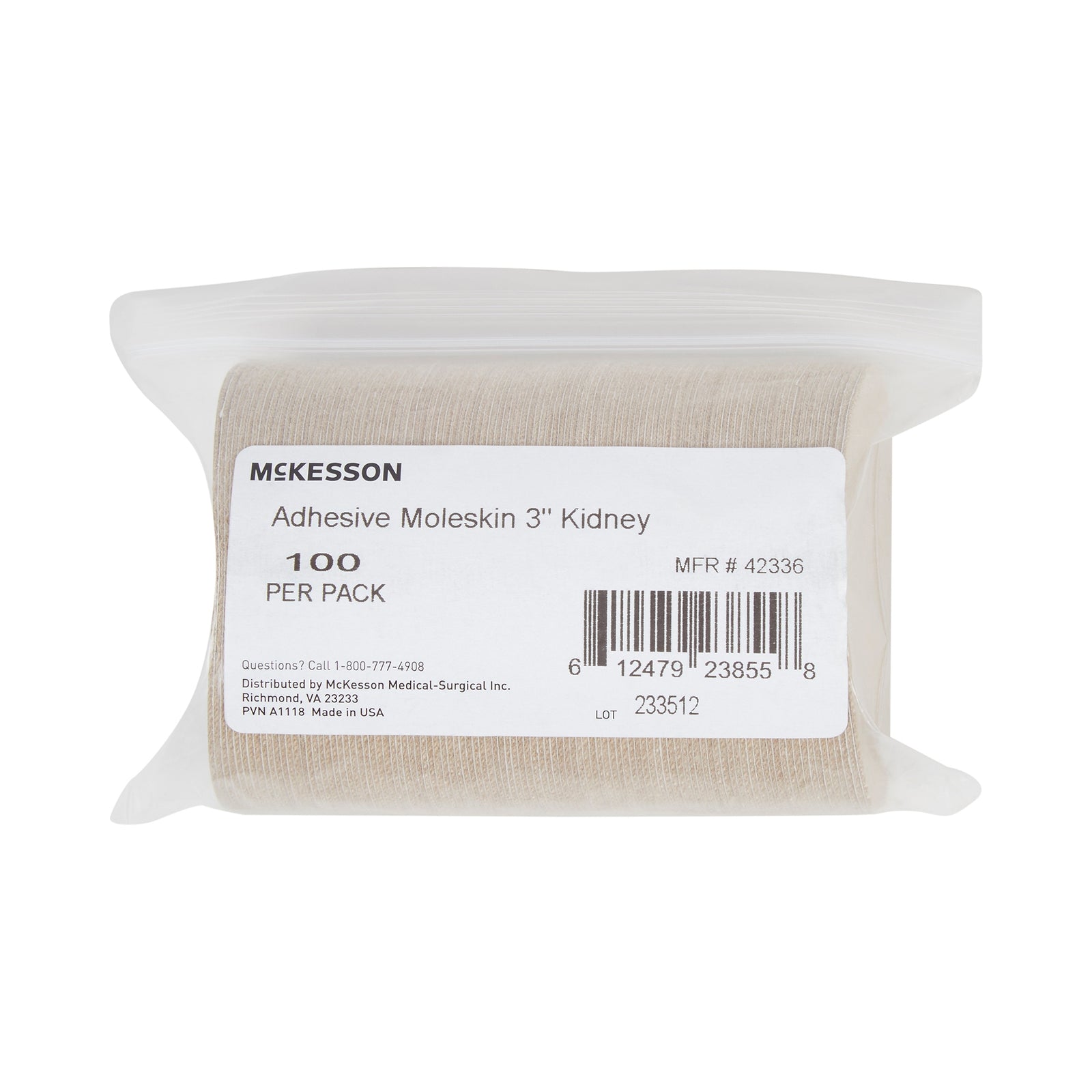 McKesson Adhesive Moleskin Protective Pad - One Size Fits Most
