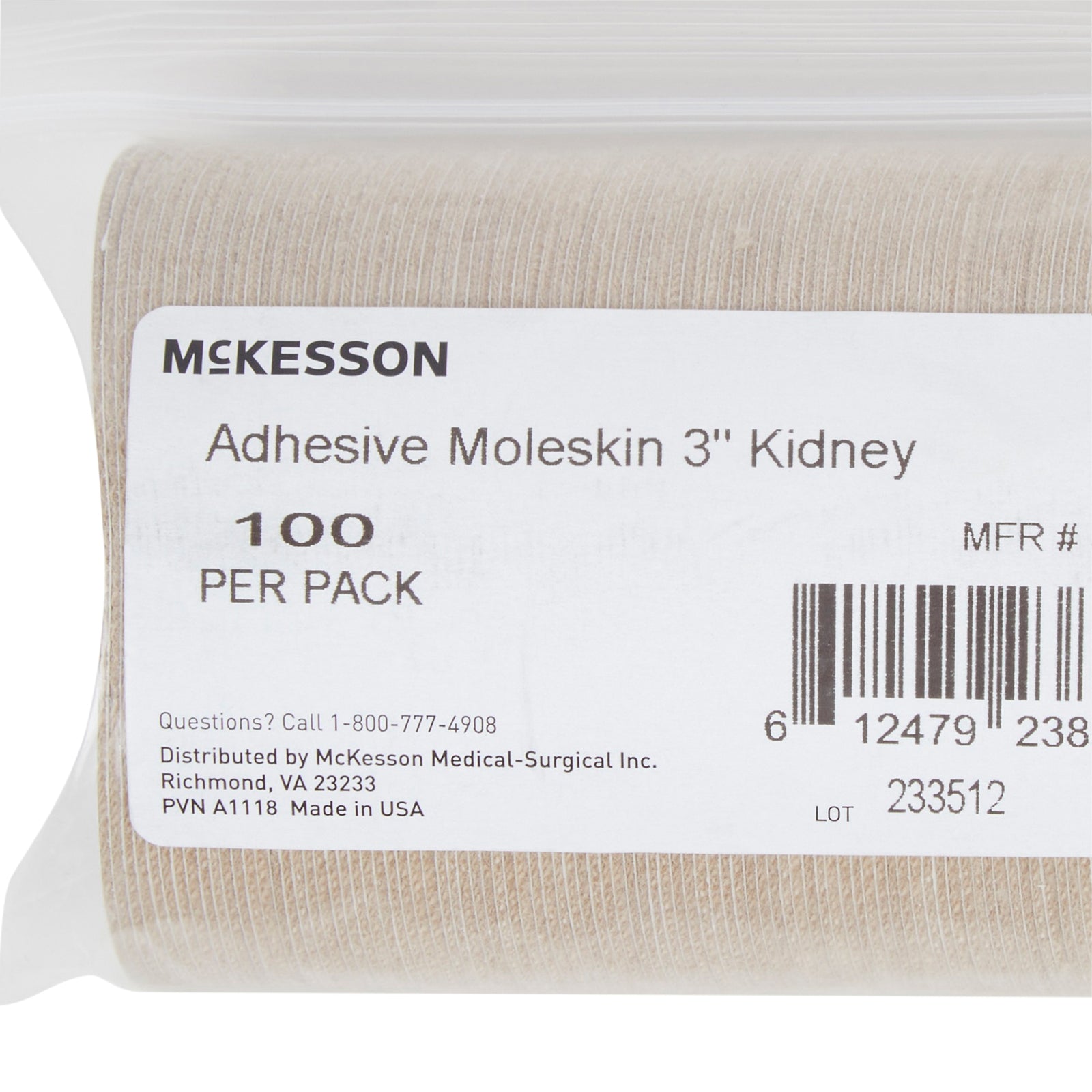 McKesson Adhesive Moleskin Protective Pad - One Size Fits Most