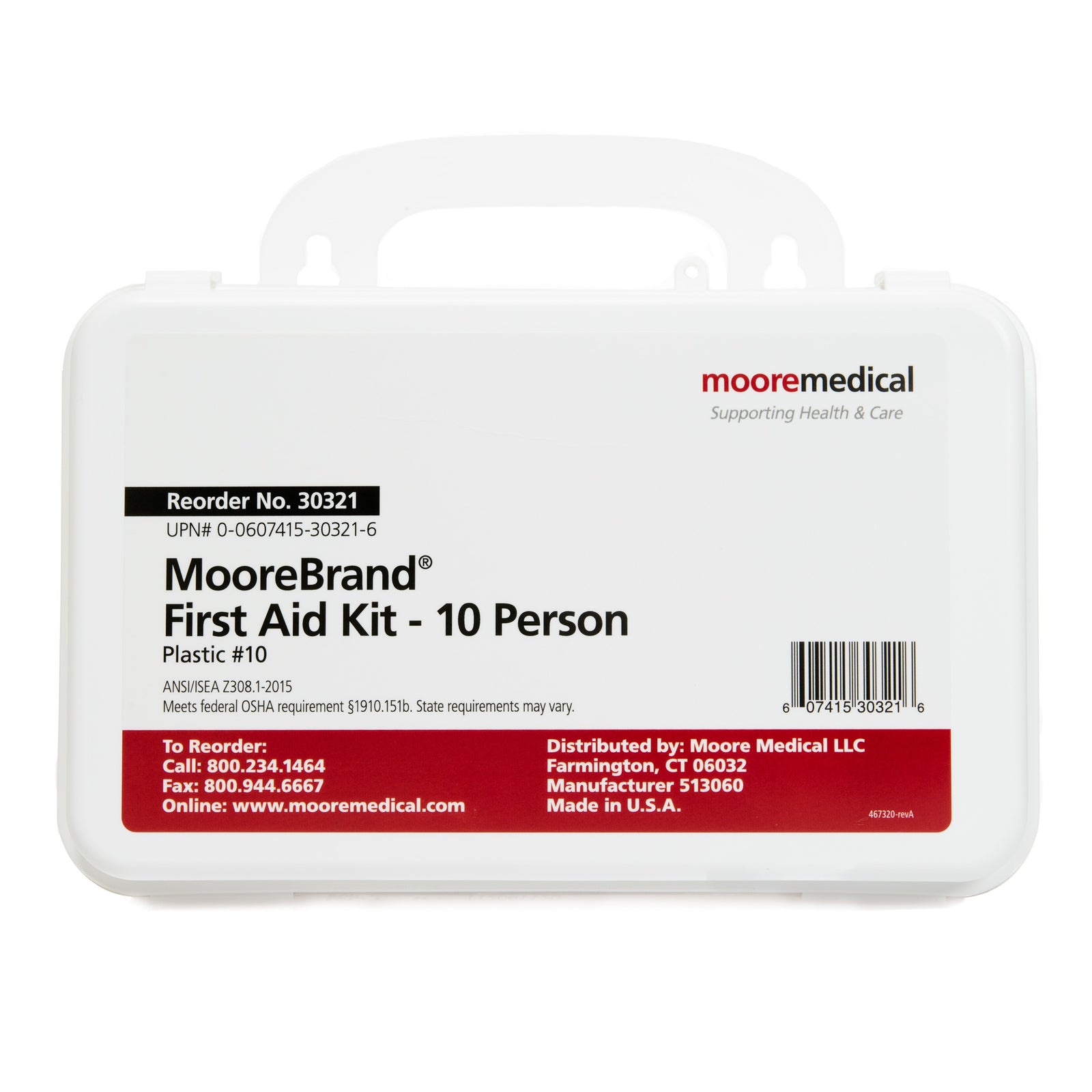 McKesson First Aid Kit 10 Person Plastic Case