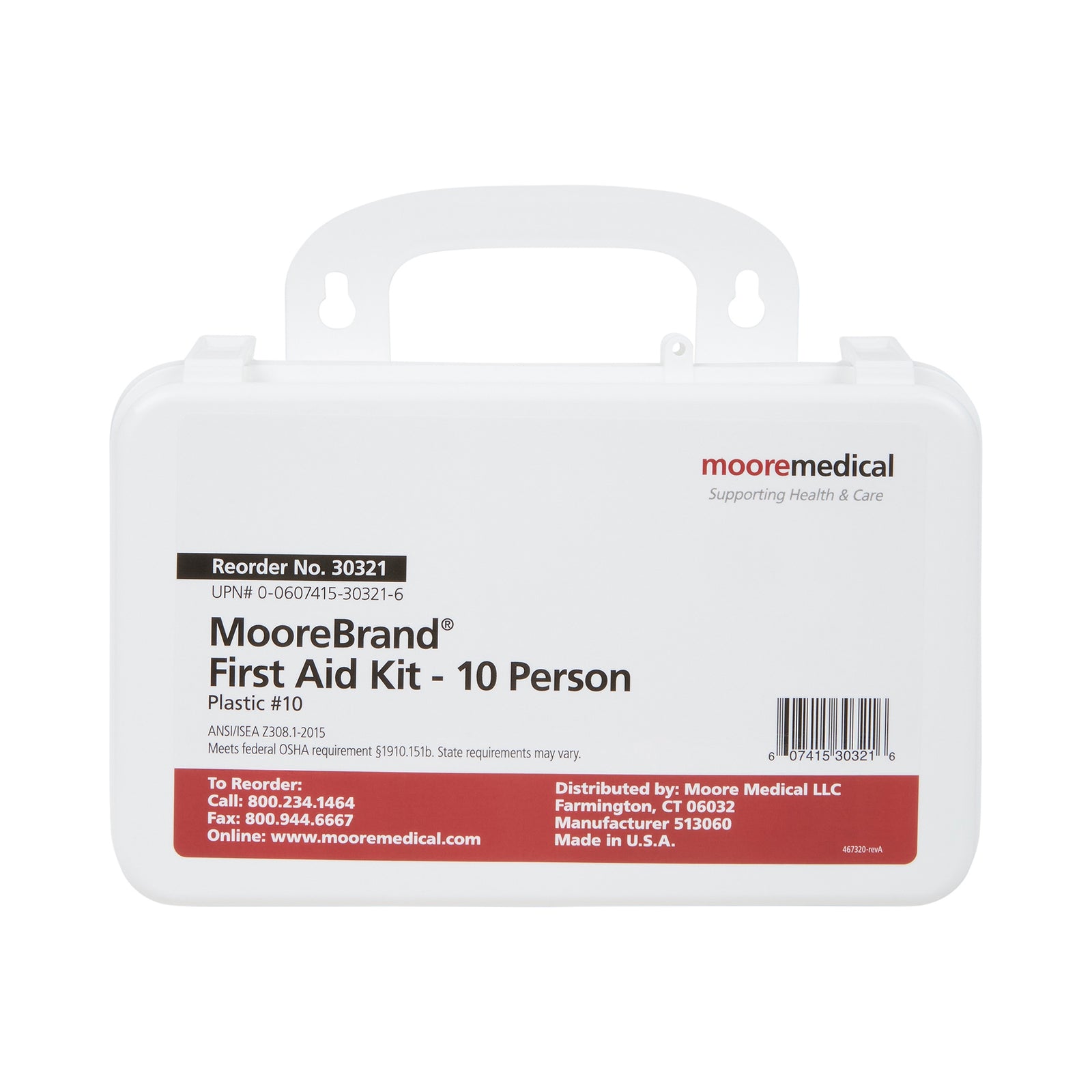 McKesson First Aid Kit 10 Person Plastic Case