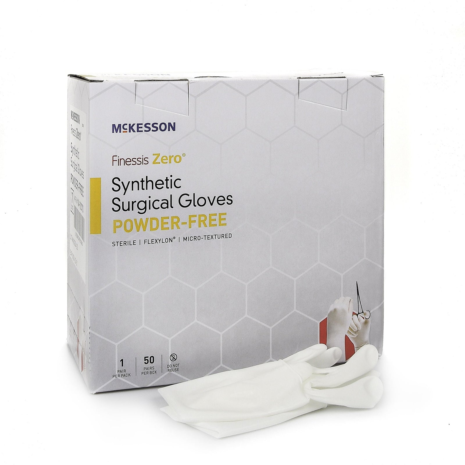 McKesson Finessis Zero Synthetic Surgical Gloves, Powder-Free, Sterile, Size 7.0