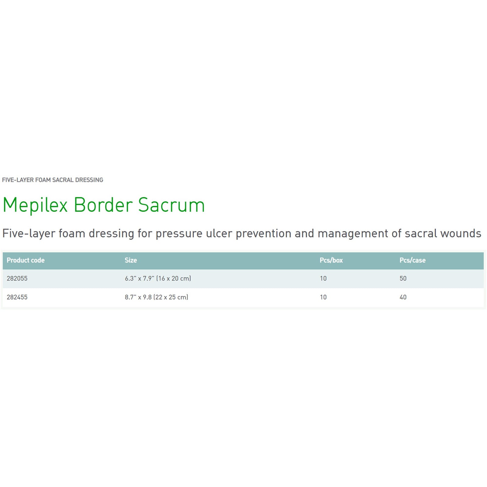 MOLNLYCKE HEALTH Mepilex Border Sacrum Dressing