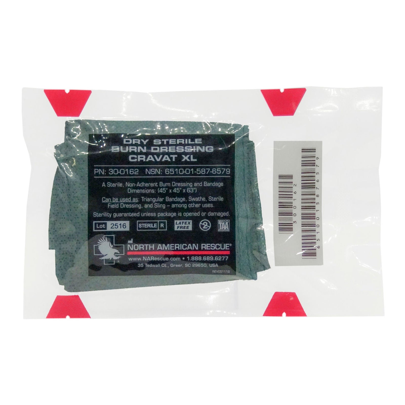 North American Rescue Cravat XL Dry Burn Dressing