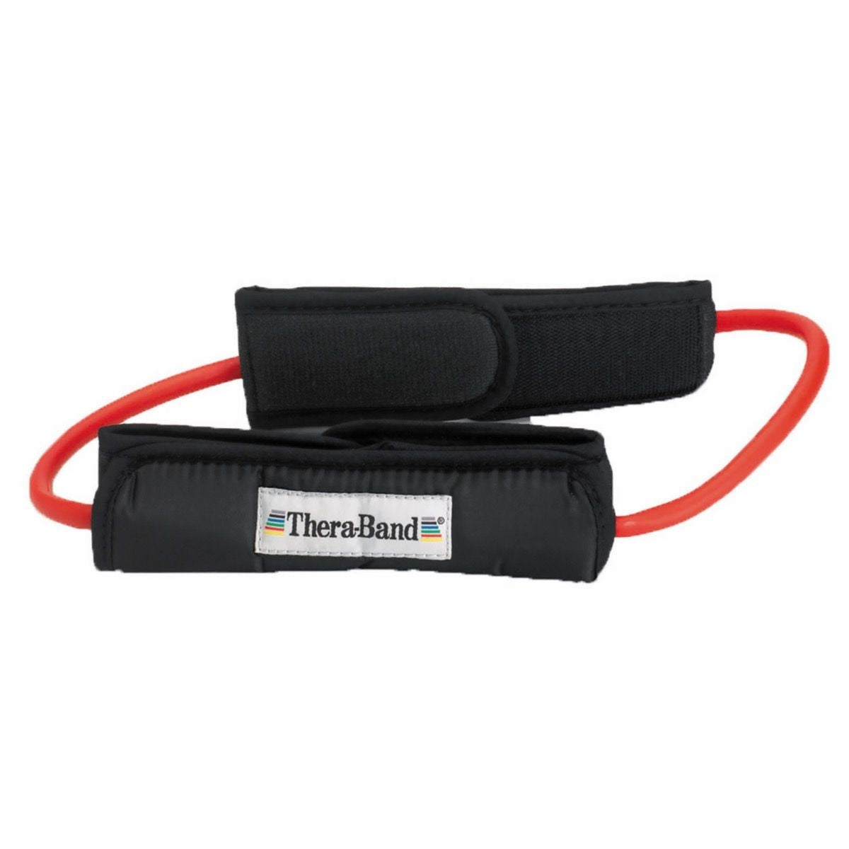 TheraBand® Exercise Resistance Tubing with Cuffs - Red, 12 Inch Circumference, Beginner Resistance