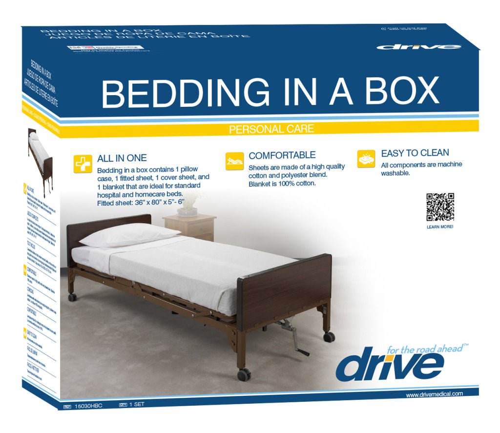 Drive DeVilbiss Bedding for Standard, Electric and Semi-Electric Beds, 36 x 80 x 5–6 in