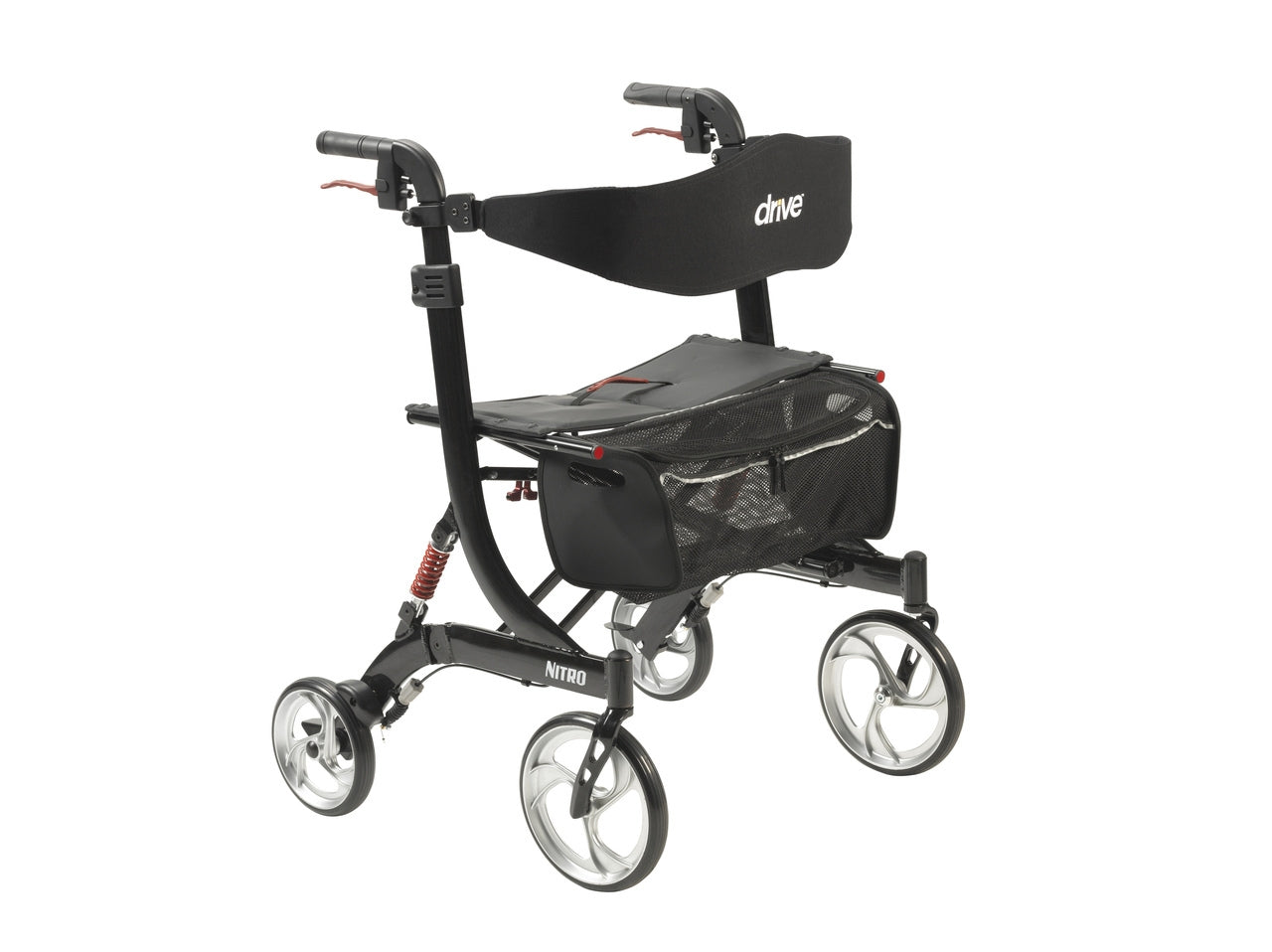 Drive Nitro HD Bariatric 4 Wheel Rollator - Black