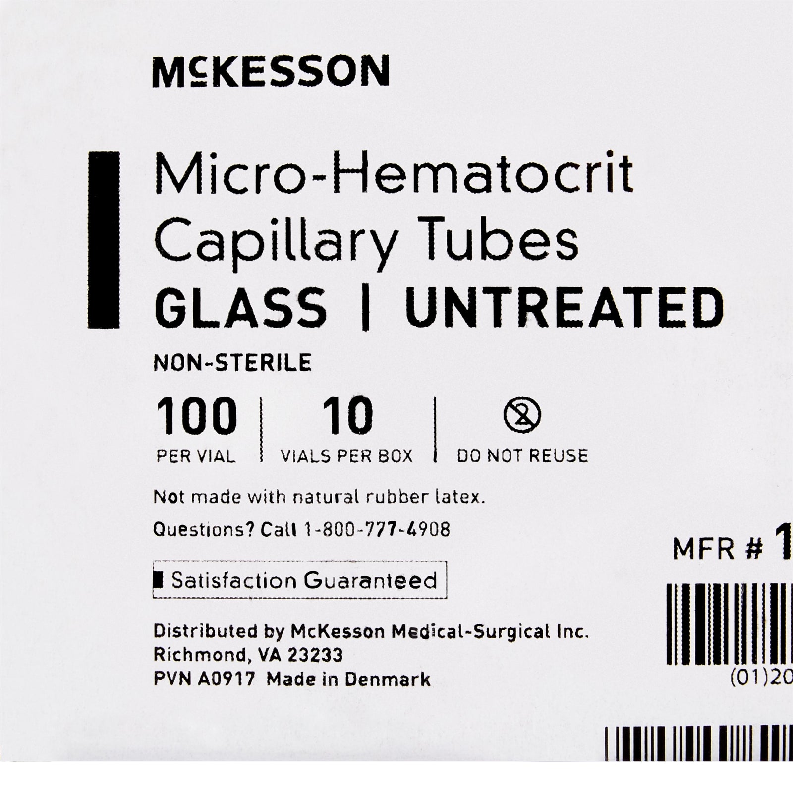 McKesson Plain Capillary Blood Collection Tube 75 µL