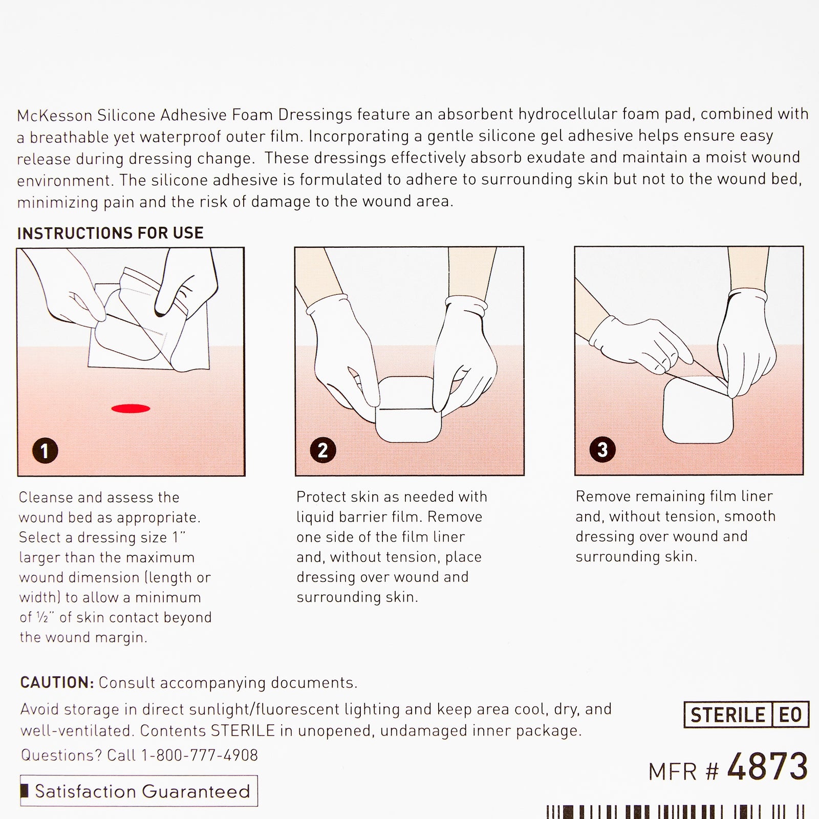 McKesson MedSurg Adhesive Silicone Lite Hydrocellular Foam Dressing with Border