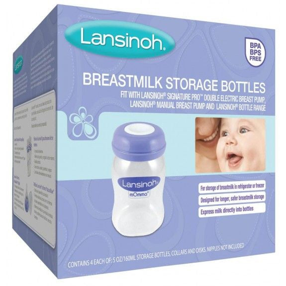 Lansinoh Breast Milk Storage Bottle 5 oz. Clear