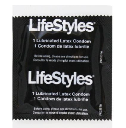 Lifestyles Tuxedo Lubricated Condoms - Case of 1,000
