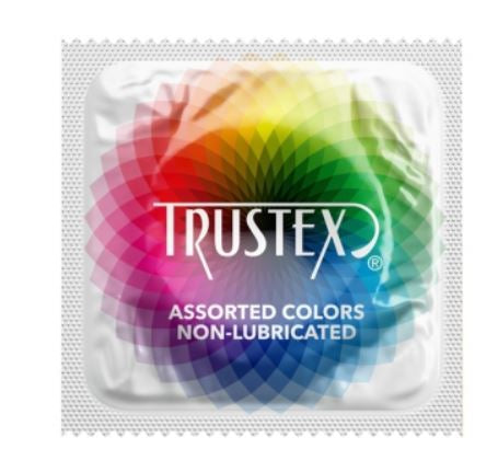 Trustex Non-Lubricated Latex Condoms - One Size Fits Most (Case of 1000)