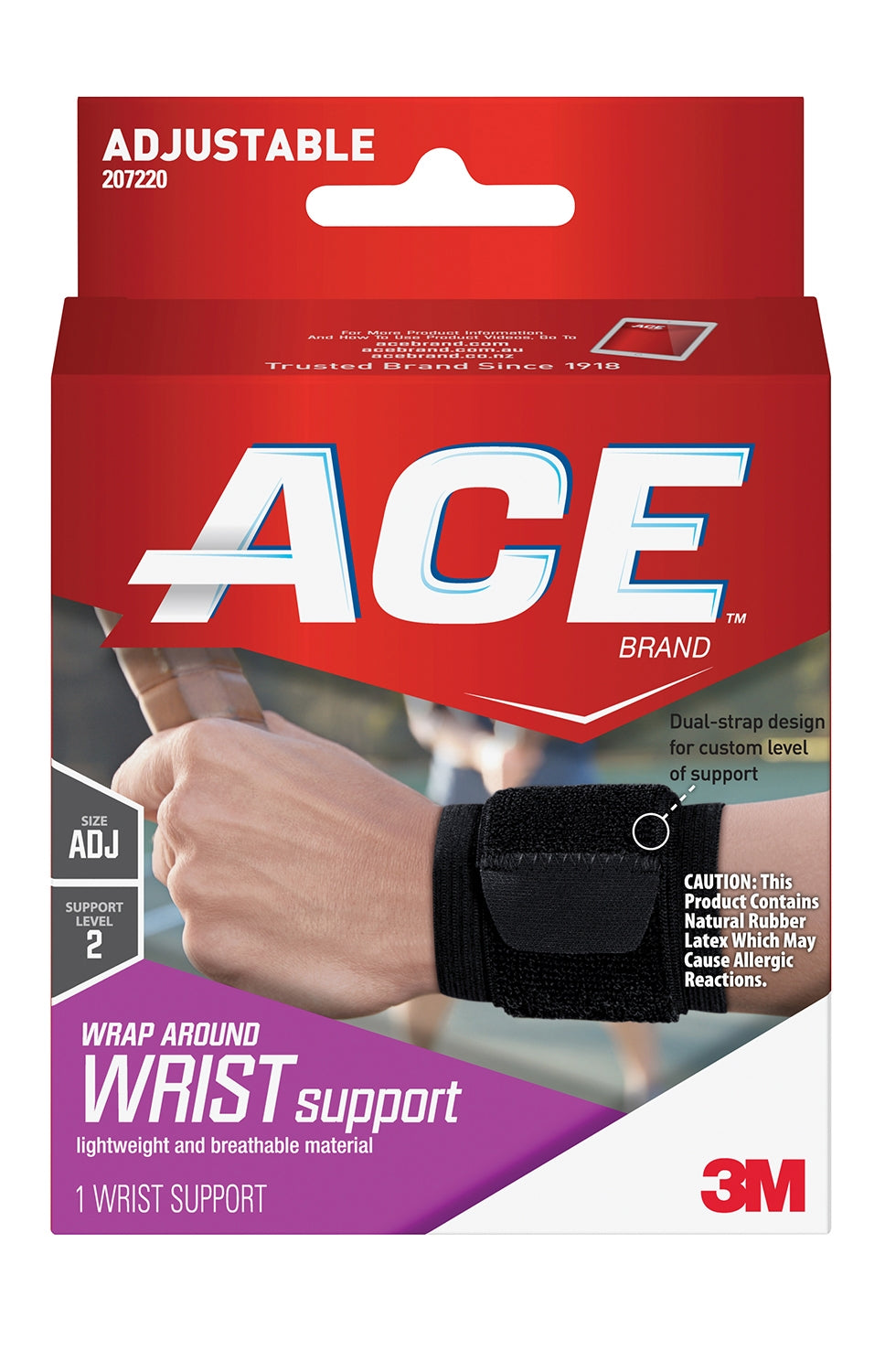 3M ACE Low Profile Wraparound Wrist Support, One Size Fits Most