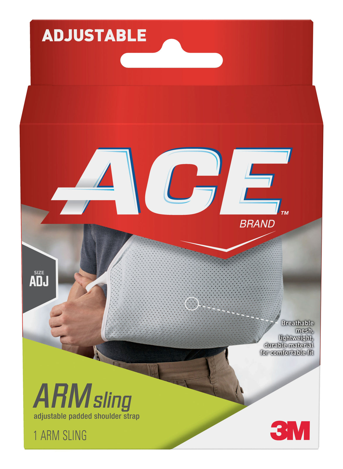 3M ACE Arm Sling with Padded Strap and Buckle Closure, One Size Fits Most