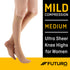 3M Futuro Energizing Compression Stockings - Knee High, Medium, Nude