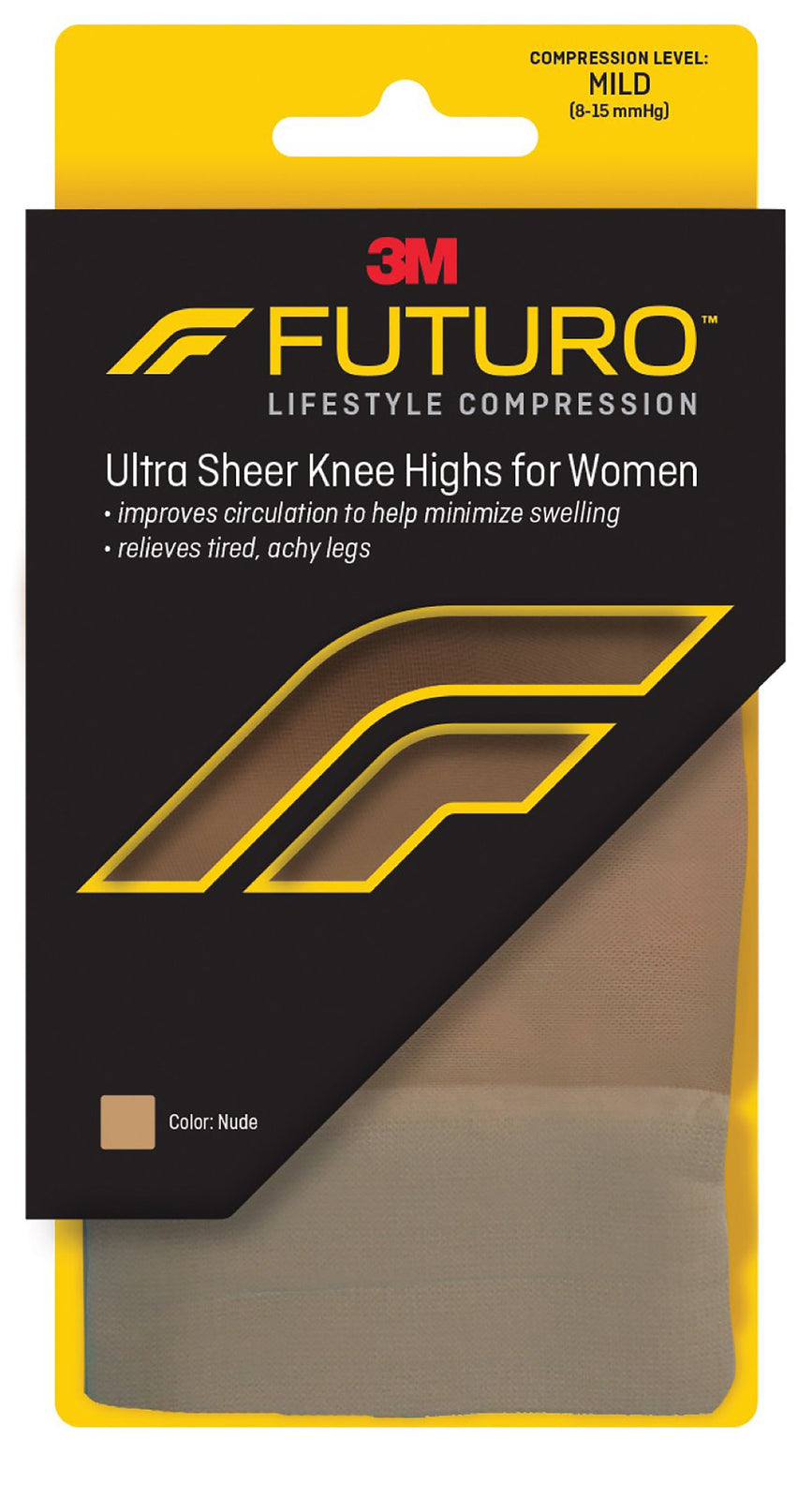 3M Futuro Compression Stocking Knee High Large Nude Closed Toe