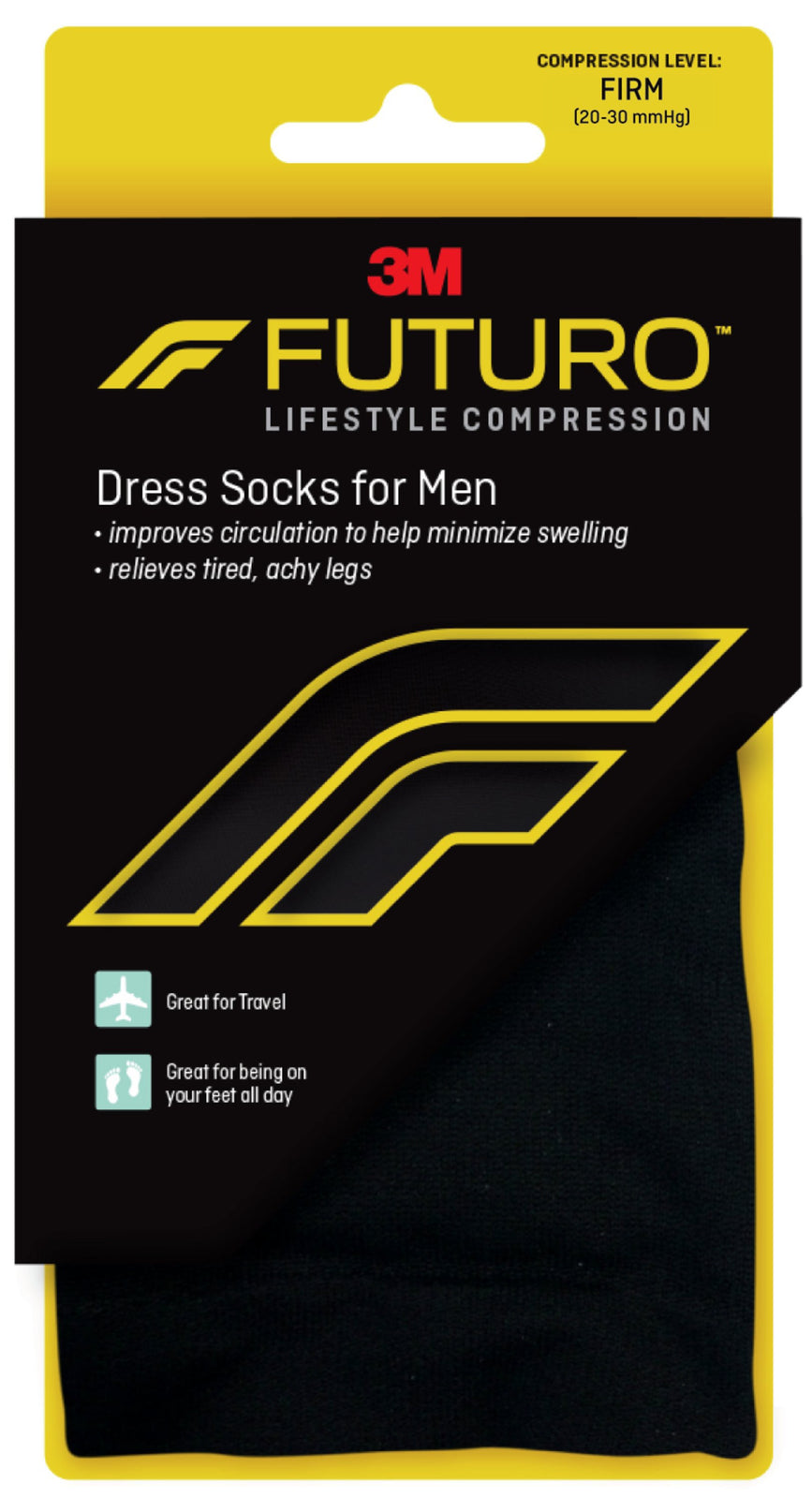 3M Futuro Compression Socks - Medium, Black, Knee High