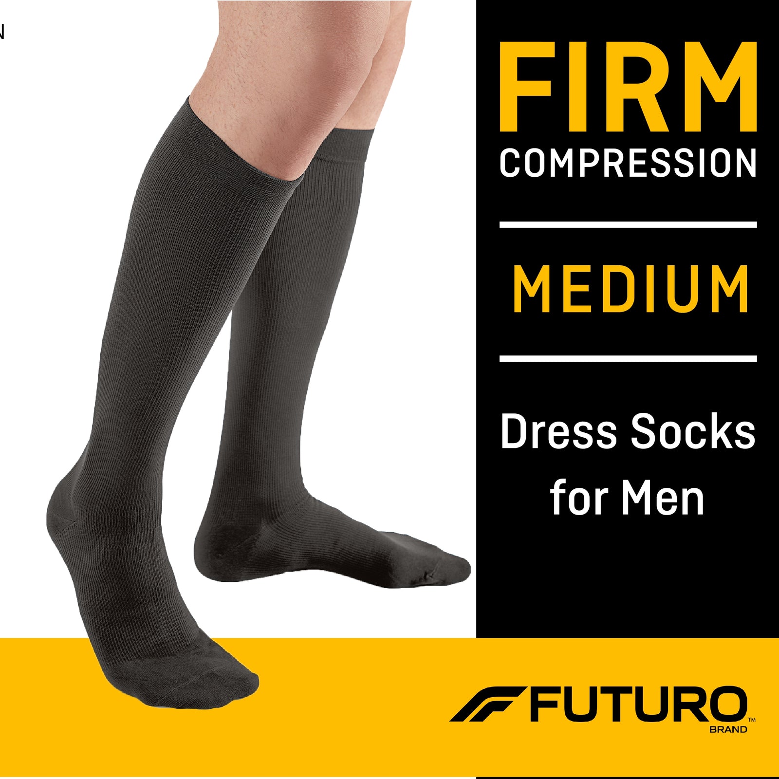 3M Futuro Compression Socks - Medium, Black, Knee High