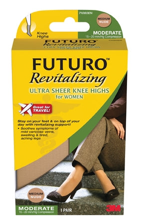 3M Futuro Compression Stocking Knee High Large Nude Closed Toe