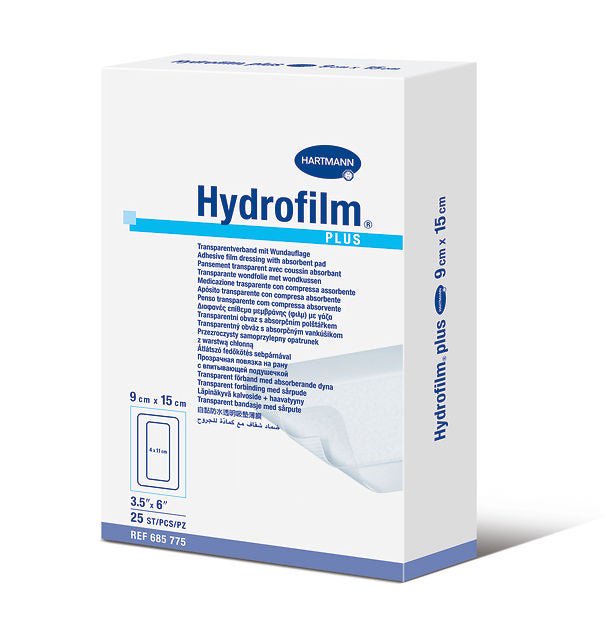 HARTMANN Hydrofilm Plus Absorbent Film Dressing, 3.5 x 6 Inch