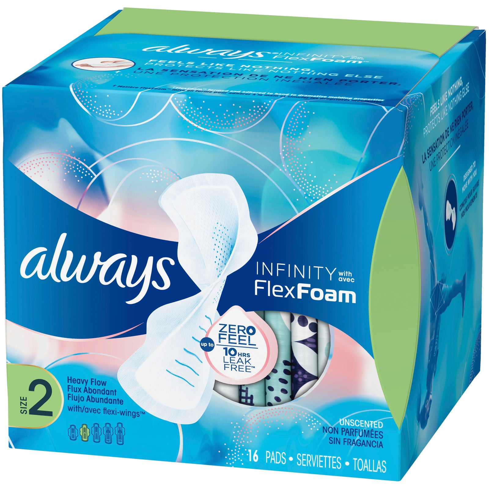 Always Infinity with Flex Foam Maxi with Wings Super Absorbency