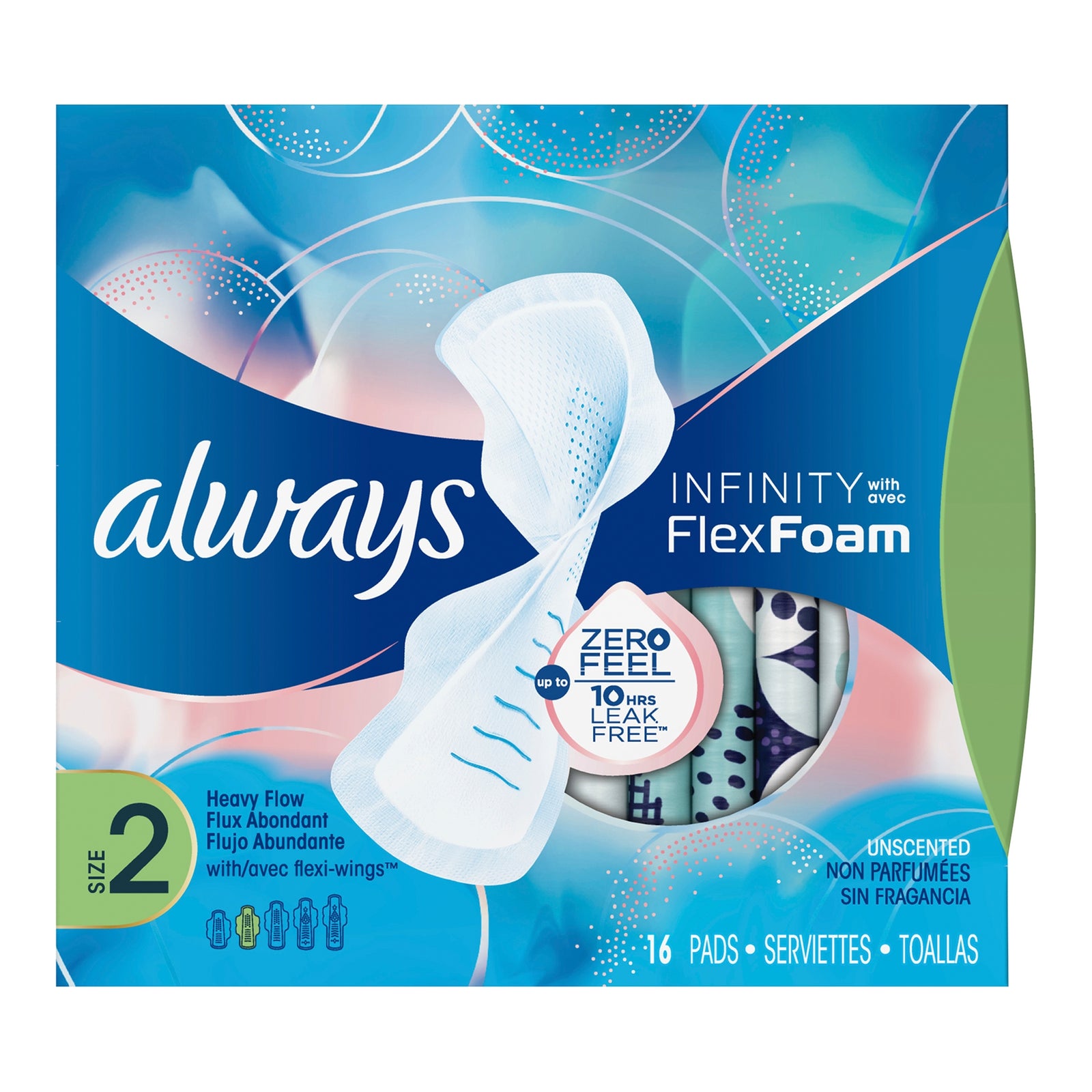 Always Infinity with Flex Foam Maxi with Wings Super Absorbency