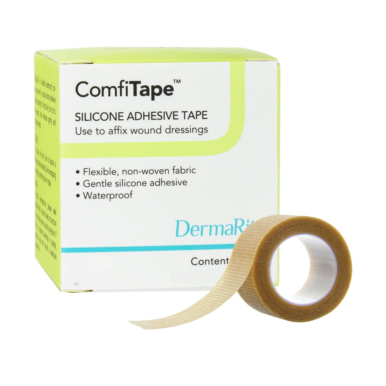 DermaRite ComfiTape Silicone Adhesive Tape, 1 in x 3.28 yd