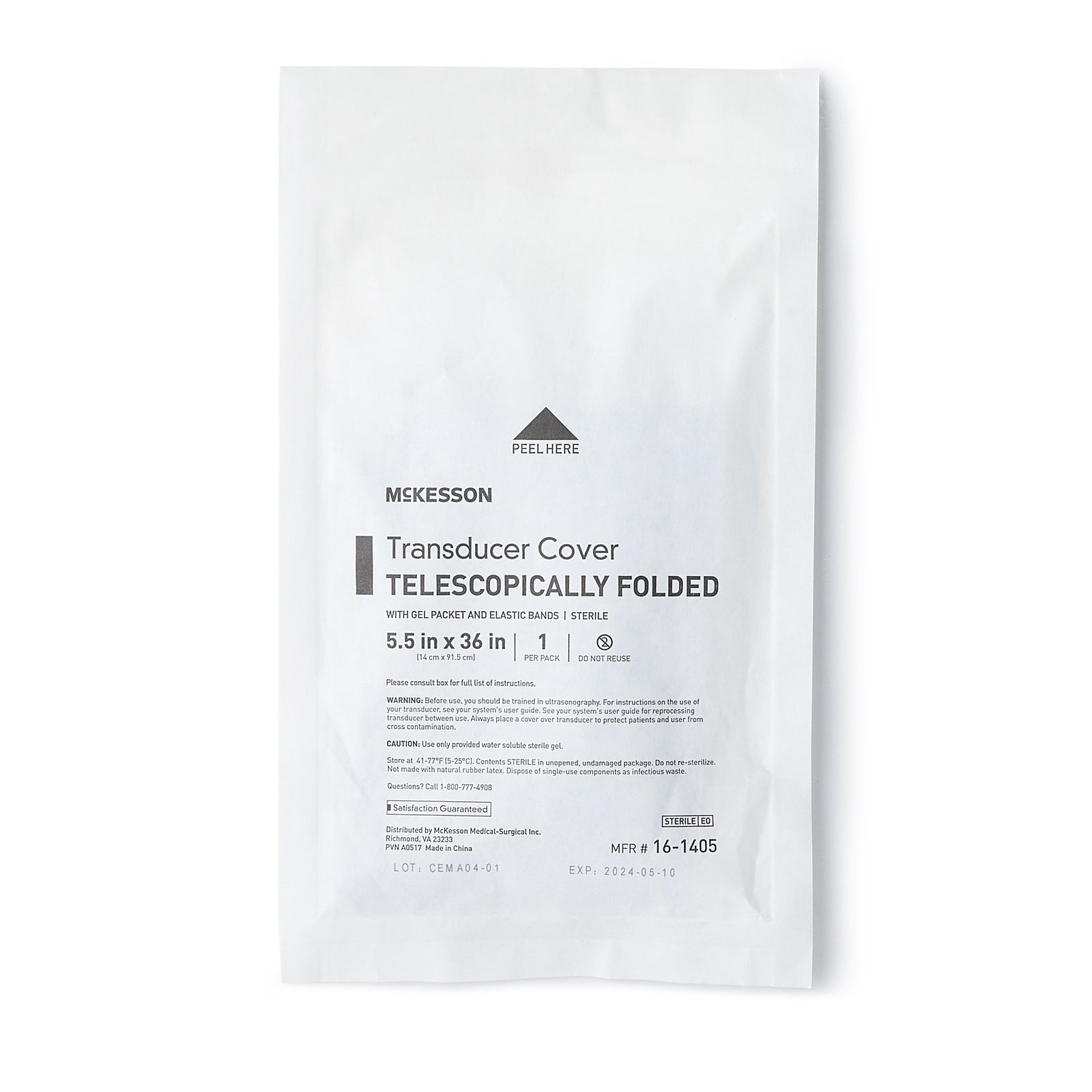 McKesson MedSurg Sterile Transducer Cover Kit, 5.5 x 36 Inch